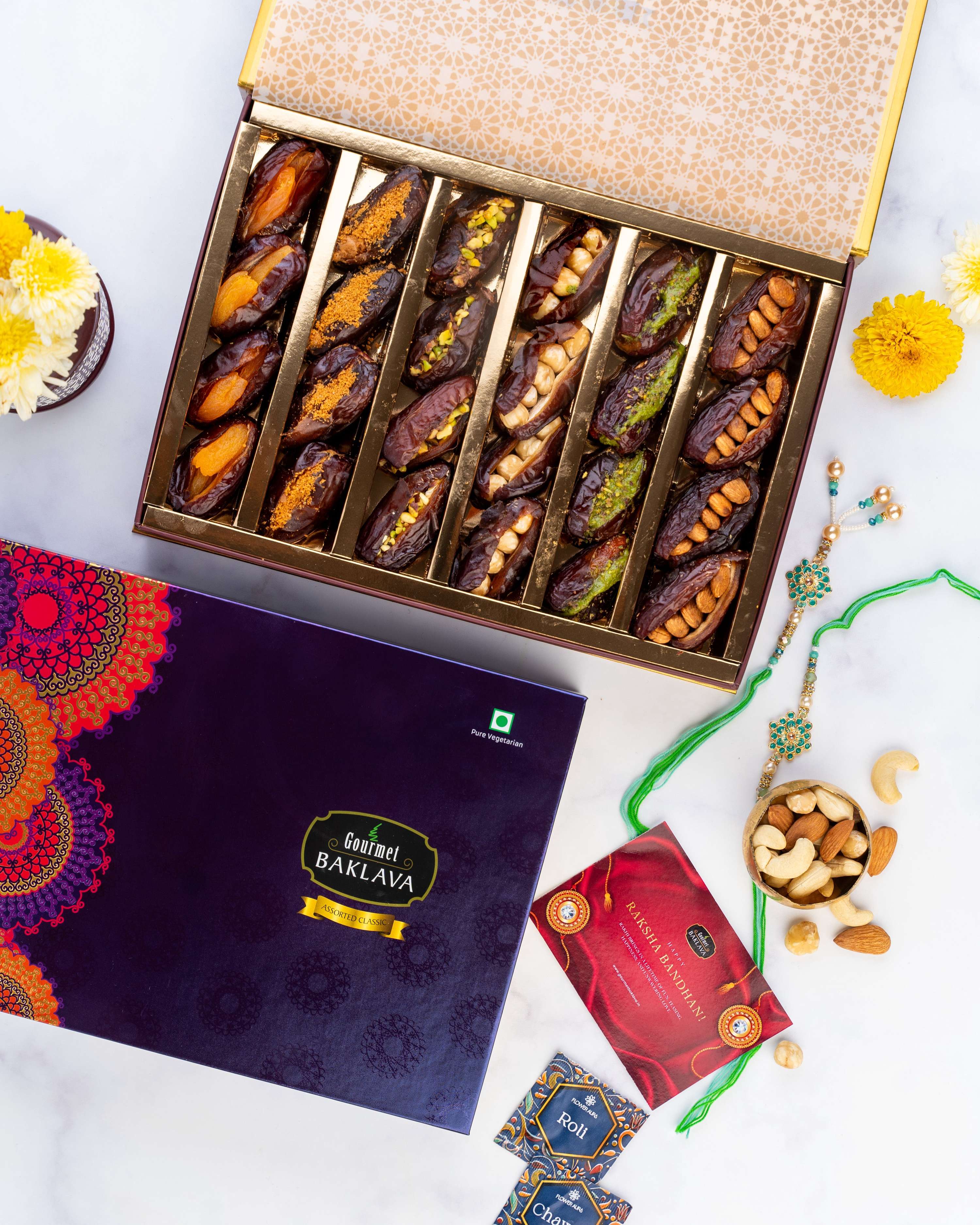 Empress Gourmet Baklava Stuffed Jumbo Medjool Dates - Distacart