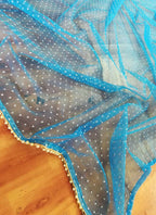 Jyoti Fashion Blue Thread Embroidery Georgette Designer Lehenga Choli with Dupatta
