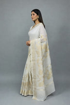 Morchari Applique Work All Over Saree With Unstitched Blouse - Distacart