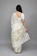 Morchari Applique Work All Over Saree With Unstitched Blouse - Distacart