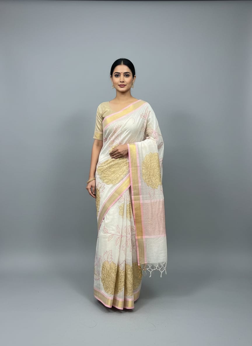 Morchari Applique Work With Thread Work With Unstitched Blouse - Distacart