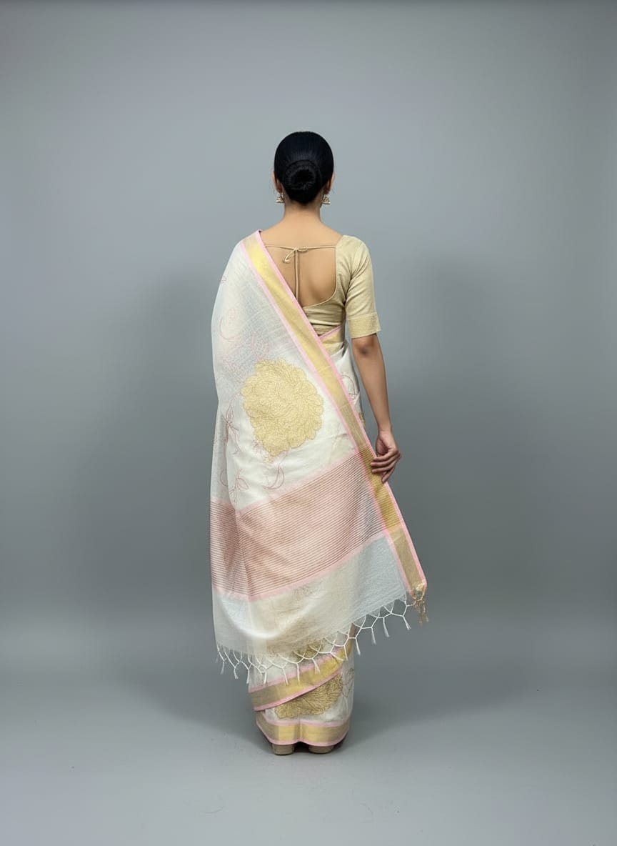 Morchari Applique Work With Thread Work With Unstitched Blouse - Distacart