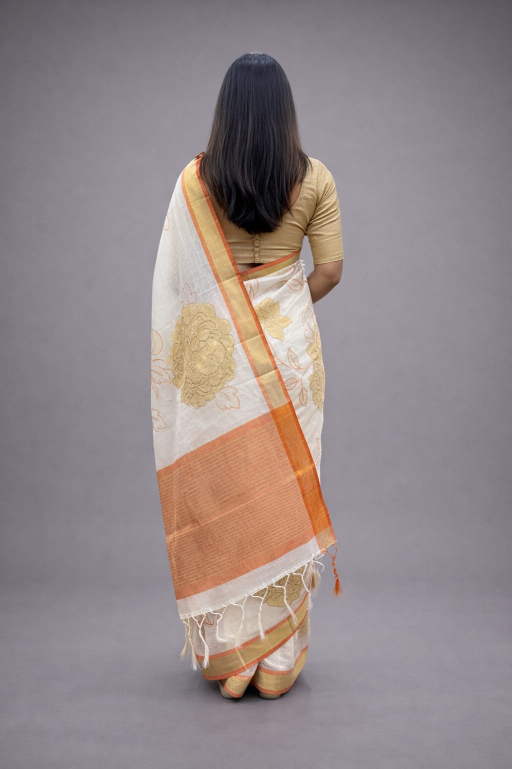 Morchari Applique Work With Thread Work With Unstitched Blouse - Distacart