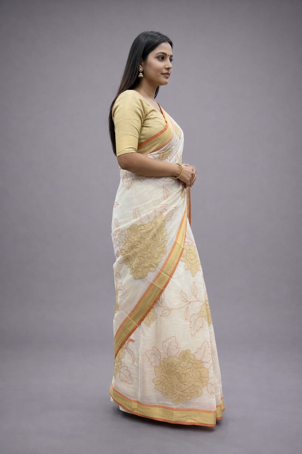 Morchari Applique Work With Thread Work With Unstitched Blouse - Distacart