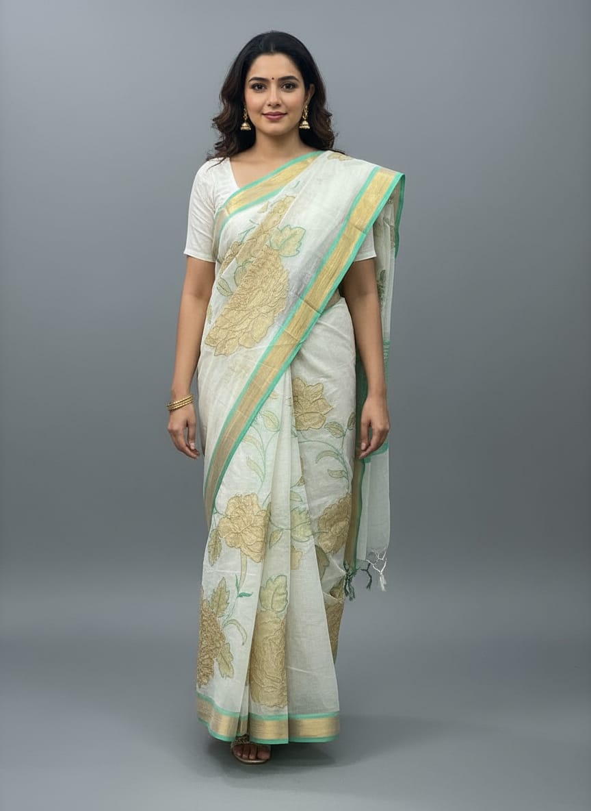 Morchari Applique Work With Thread Work With Unstitched Blouse - Distacart