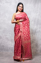 Morchari Pure Dola Silk Saree - Maroon