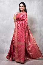 Morchari Pure Dola Silk Saree - Maroon
