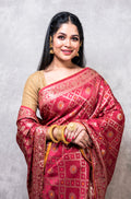 Morchari Pure Dola Silk Saree - Maroon