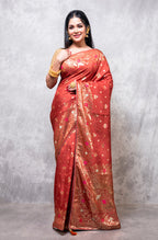Morchari Pure Dola Silk Saree - Dark Mustard