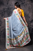 Morchari Pure Dola Silk Saree - Grey