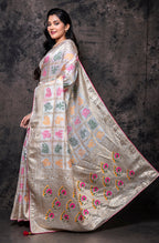 Morchari Pure Dola Silk Saree - Cream