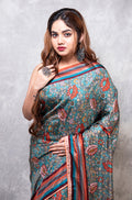 Morchari Pure Russian Silk Saree Digital Print - Multicolour