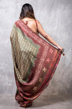 Morchari Pure Russian Silk Saree Digital Print - Multicolour