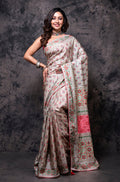 Morchari Pure Russian Silk Saree Digital Print - Multicolour