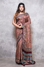 Morchari Pure Russian Silk Saree Digital Print - Multicolour