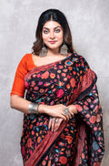 Morchari Pure Russian Silk Saree Digital Print - Multicolour