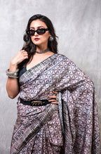 Morchari Pure Russian Silk Saree Digital Print - Multicolour