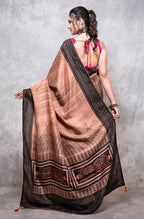Morchari Pure Dola Silk Saree Digital Print - Multicolour