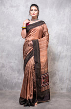 Morchari Pure Dola Silk Saree Digital Print - Multicolour