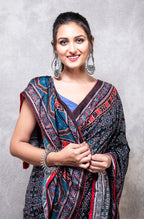 Morchari Pure Dola Silk Saree Digital Print - Multicolour