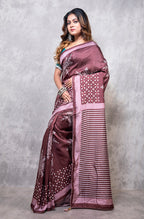 Morchari Pure Dola Silk Saree Digital Print - Multicolour