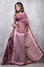 Morchari Pure Dola Silk Saree Digital Print - Multicolour