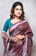 Morchari Pure Dola Silk Saree Digital Print - Multicolour