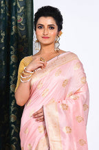 Morchari Pure Dola Silk Saree - Peach