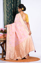 Morchari Pure Dola Silk Saree - Peach
