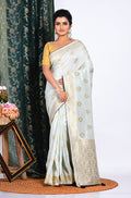 Morchari Pure Dola Silk Saree - Light Green