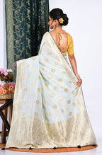 Morchari Pure Dola Silk Saree - Light Green