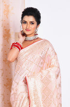 Morchari Pure Dola Silk Saree - Pink