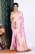 Morchari Pure Dola Silk Saree - Light Pink