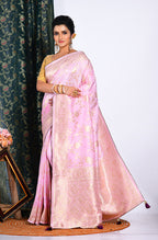 Morchari Pure Dola Silk Saree - Light Pink