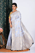 Morchari Pure Dola Silk Saree - Light Grey