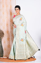 Morchari Pure Russian Silk Saree - Green
