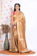 Morchari Pure Russian Silk Saree - Brown