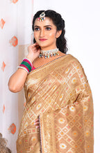 Morchari Pure Russian Silk Saree - Brown