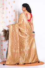 Morchari Pure Russian Silk Saree - Brown