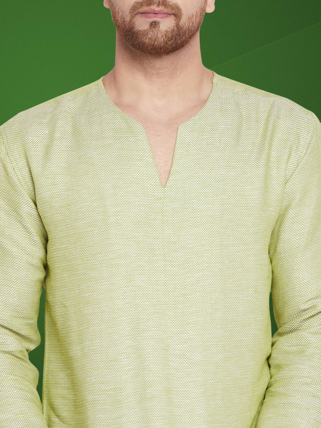 Even Apparels Men's Pure Cotton Green Kurta