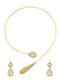 Kundan Antique Finish Earrings and Necklace set - Ruby Raang