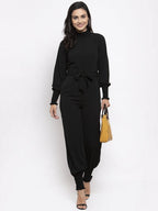 Jompers Women Black Solid Basic Jumpsuit - Distacart
