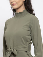 Jompers Women Pista Green Solid Basic Jumpsuit - Distacart