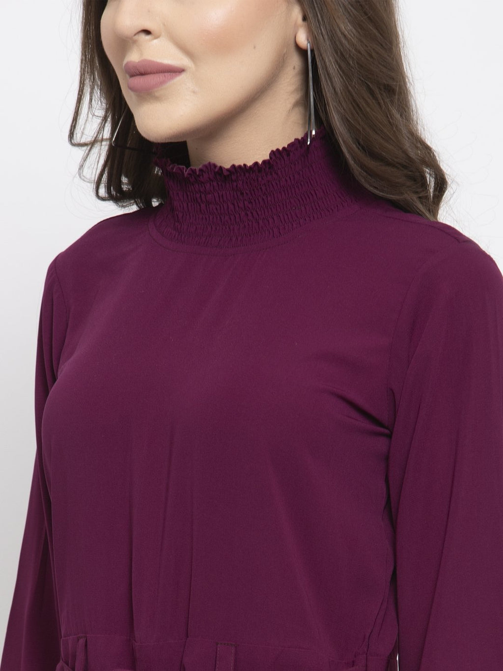 Jompers Women Purple Solid Basic Jumpsuit - Distacart