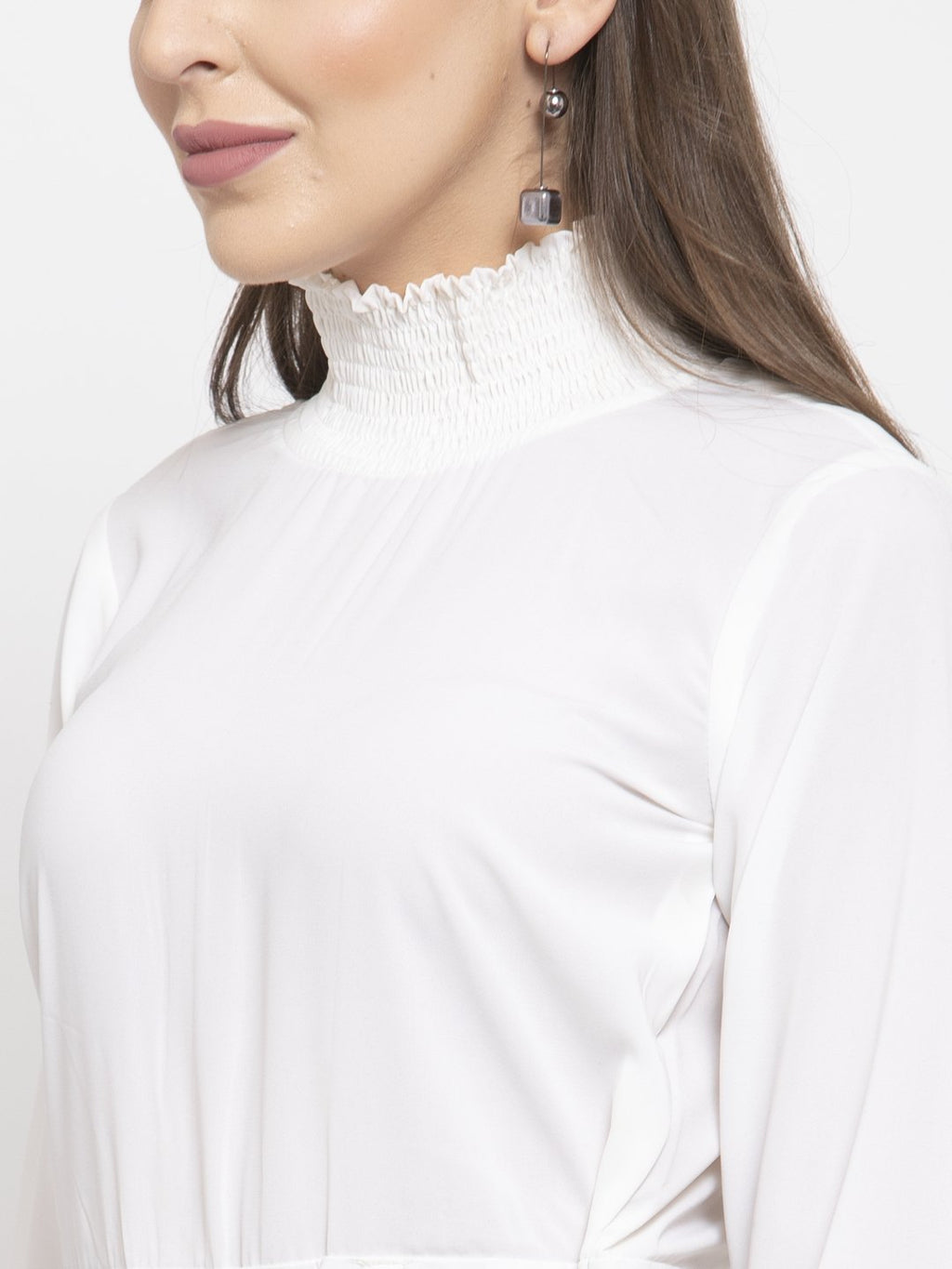 Jompers Women White Solid Basic Jumpsuit - Distacart