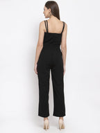 Jompers Women Black Solid Embellished Jumpsuit - Distacart