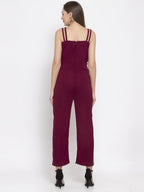Jompers Women Purple Solid Embellished Jumpsuit - Distacart