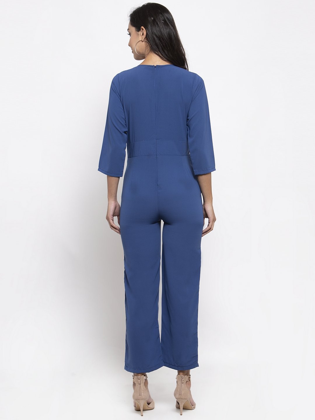Jompers Women Blue Solid Jumpsuit - Distacart