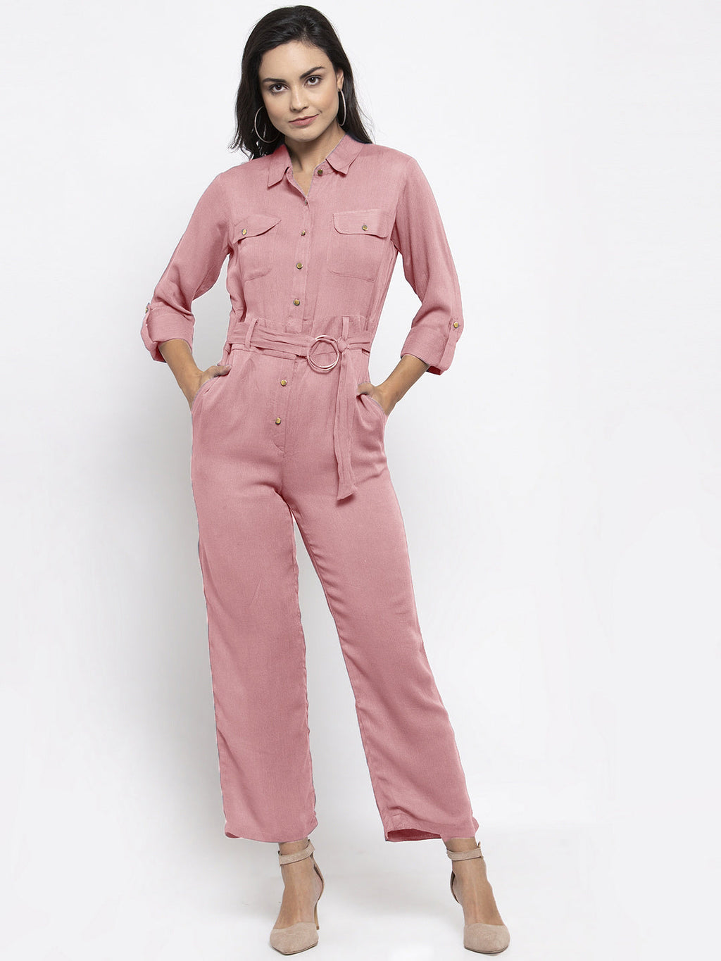 Jompers Women Purple Solid Jumpsuit - Distacart
