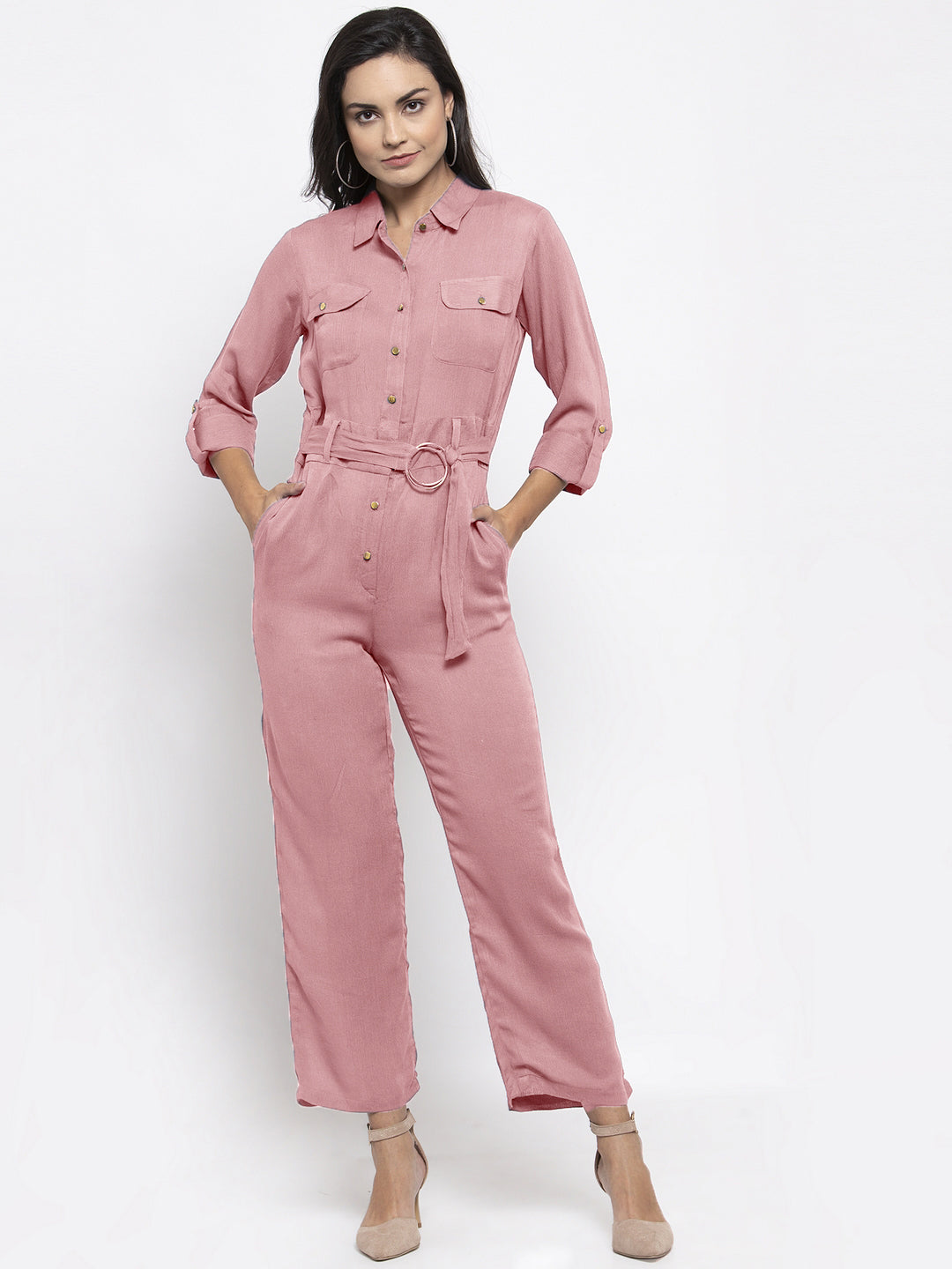 Jompers Women Purple Solid Jumpsuit - Distacart